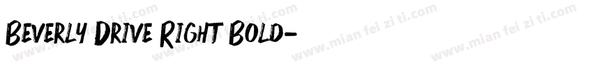 Beverly Drive Right Bold字体转换
